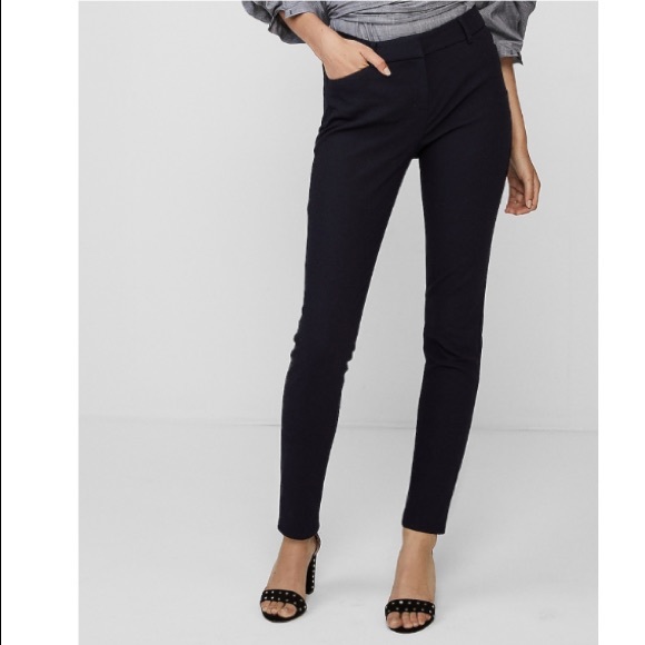 Express Pants - EXPRESS Black Mid Rise Skinny Stretch Dress Pants